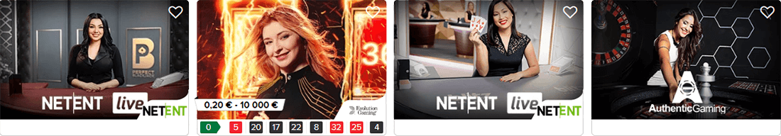 CasinoEuro tarjoaa lähes 70 tuottajan Evolution Gaming tuottamaa livekasinopeliä